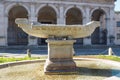 Fountain of the Navicella in Rome, Italy Royalty Free Stock Photo